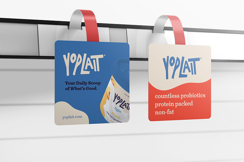 Grocery Aisle Tag "Probiotics, protein, 0 fat"