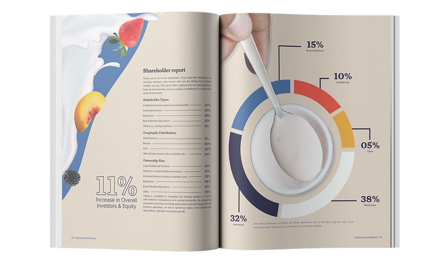 Yoplait Annual Report, infographic finances