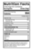 Nutrition facts label showing calories and serving size information on food items.