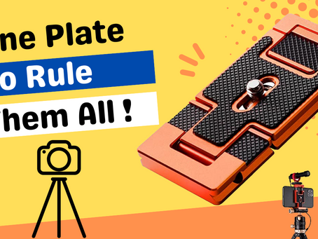 K&F Concept Aluminum Alloy Quick Release Plate with 1/4 Inch Screw for Camera, Cage, Cellphone