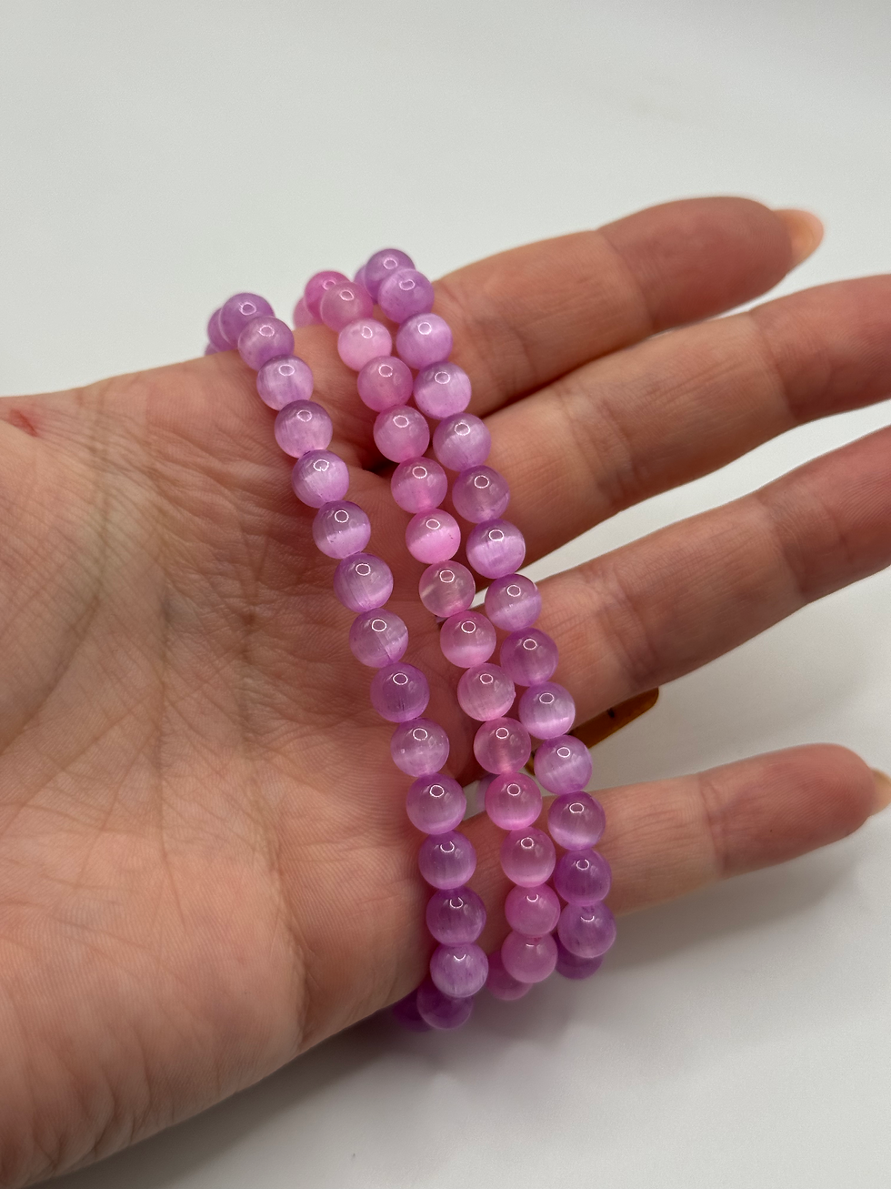 Paarse seleniet - Armband 6mm