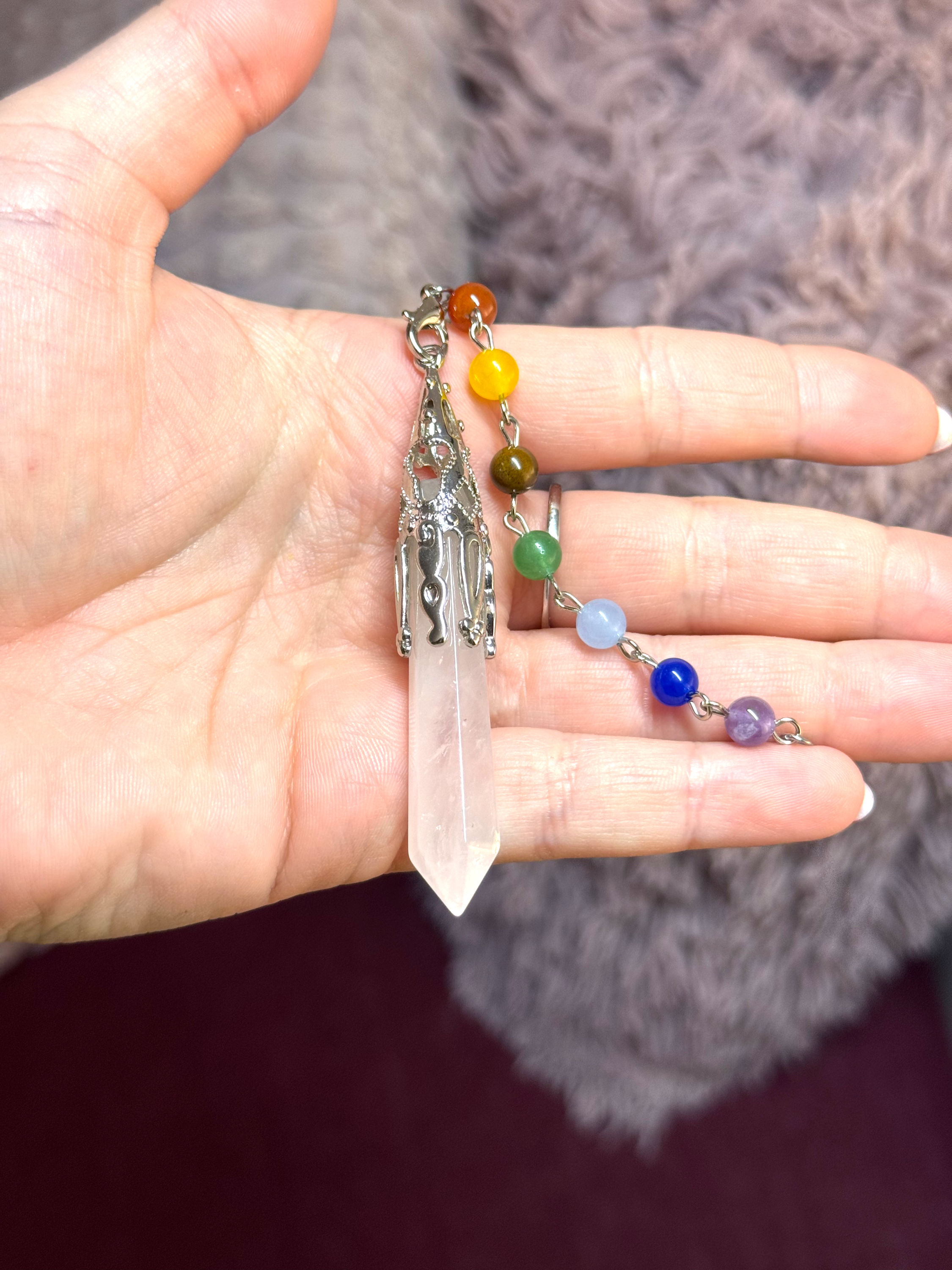 Chakra pendel - Rozekwarts