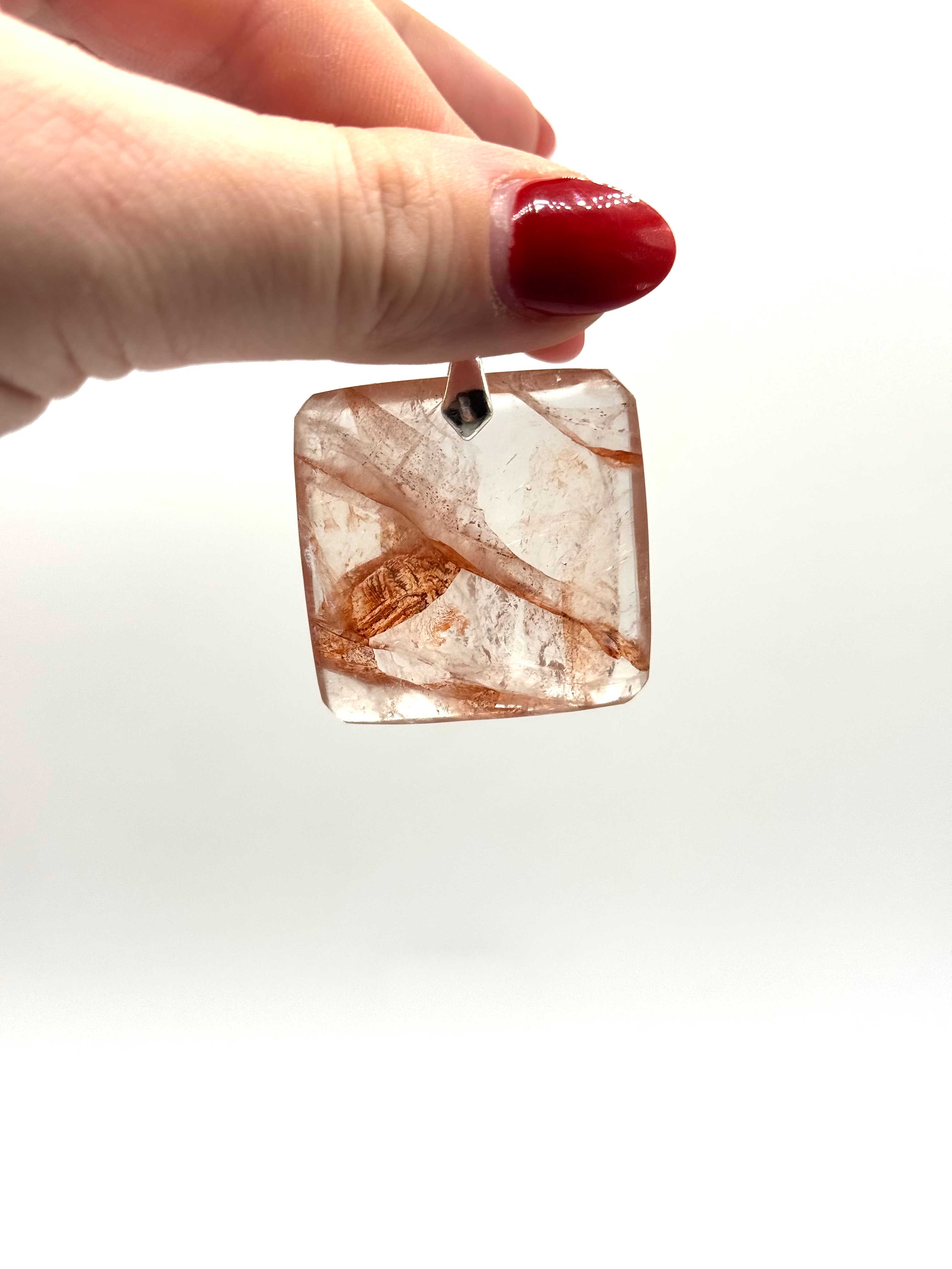 Hematoide kwarts - Vierkant