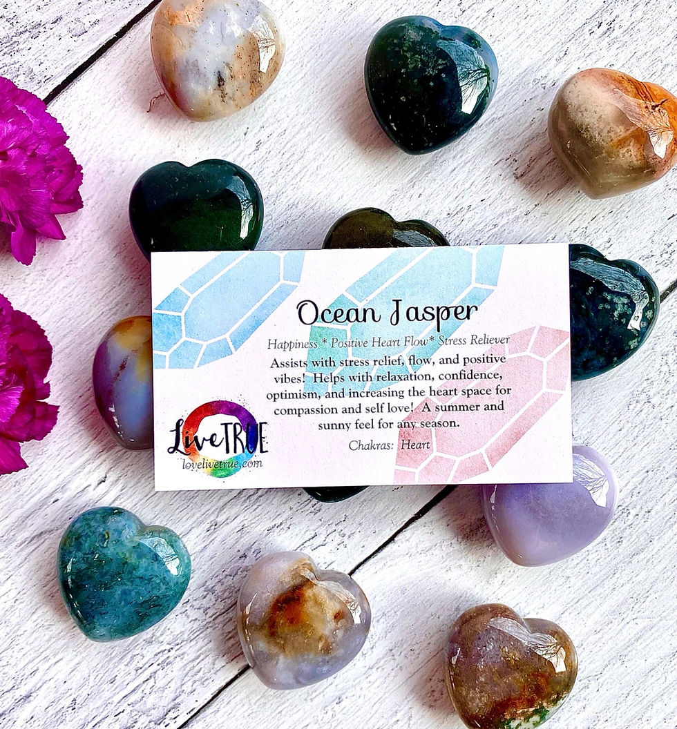 Ocean Jasper Flowing Hearts of Positivity & Manifestation