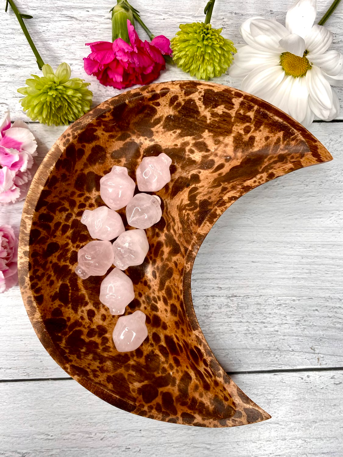 Rose Quartz 🐿 Acorn Pocket Crystal of Growing Self Love