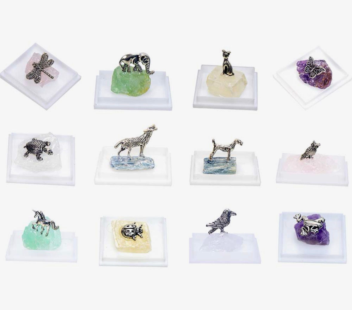 Gemstone Variety Spirit Animal Oracle Crystal Set