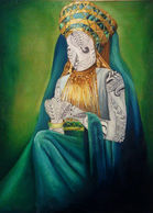 Oba Oil Painting by Zimran Neno
