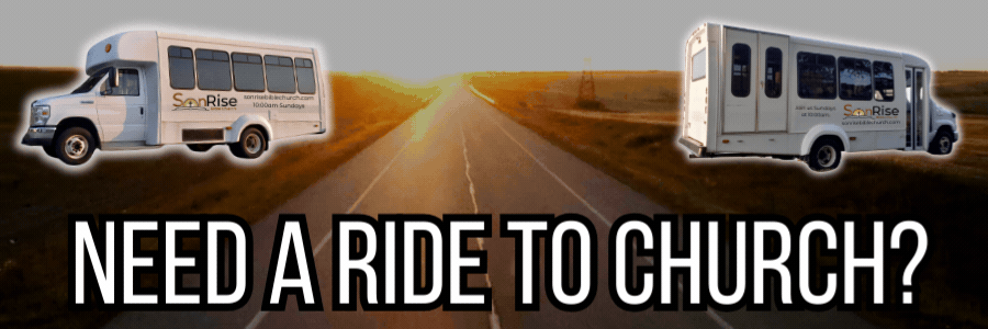 Ride bus to church. Shuttle
