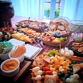 exemplo de mesa festa boteco a domicilio - buffet cardápio de boteco