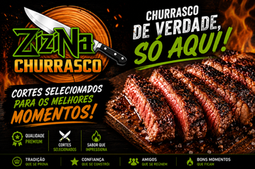 Churrasqueiro preparando carnes em buffet de churrasco a domicílio para confraternização.