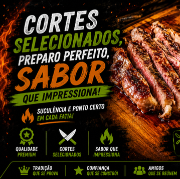 Churrasco gourmet para confraternização empresarial e eventos premium.