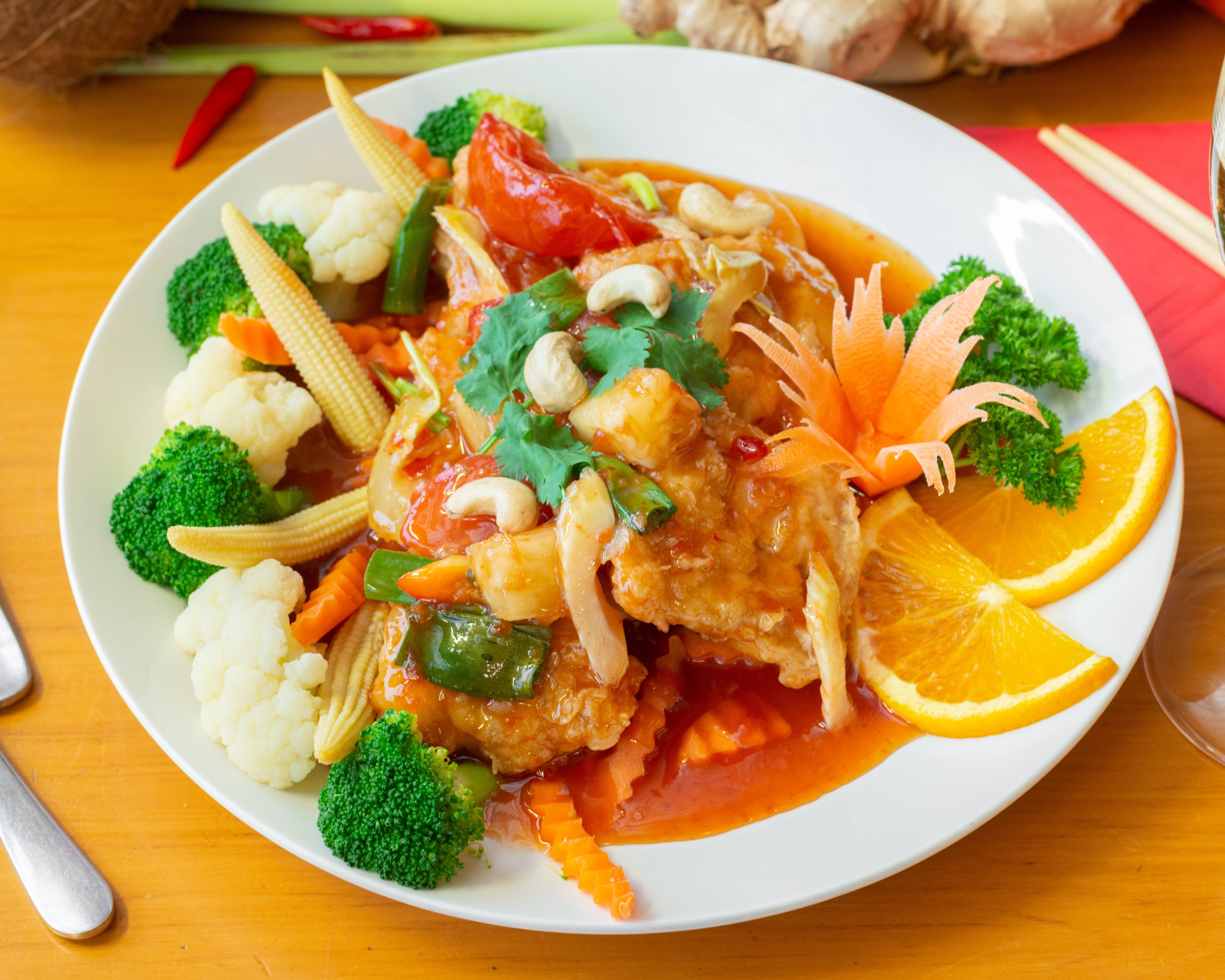 Arranged Food and Objects