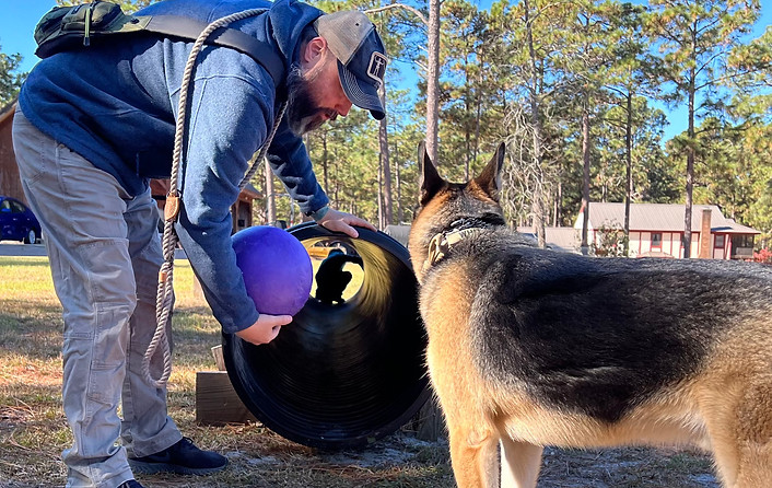 Shane and TJ working in Tom's Field in Aberdeen, NC