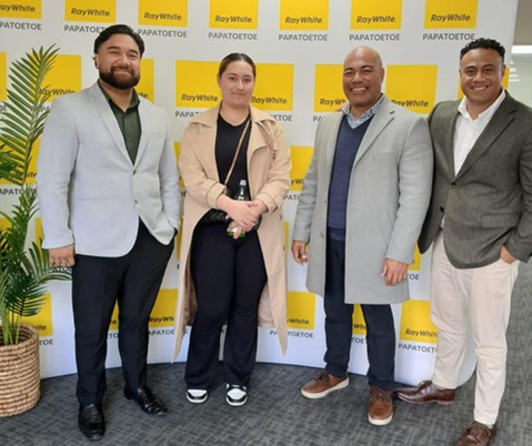 Group of professionals and facilitators at a Puatala leadership and industry partnership event