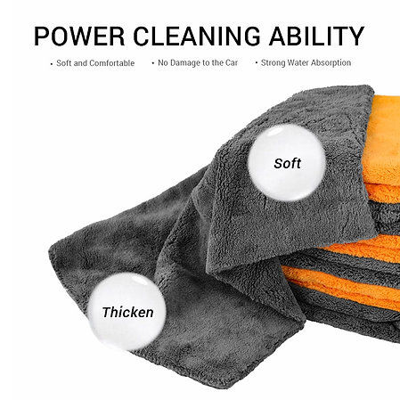 Thumbnail: Microfiber Towels Car Detailing Washing Rag Multipurpose Plush Microfiber