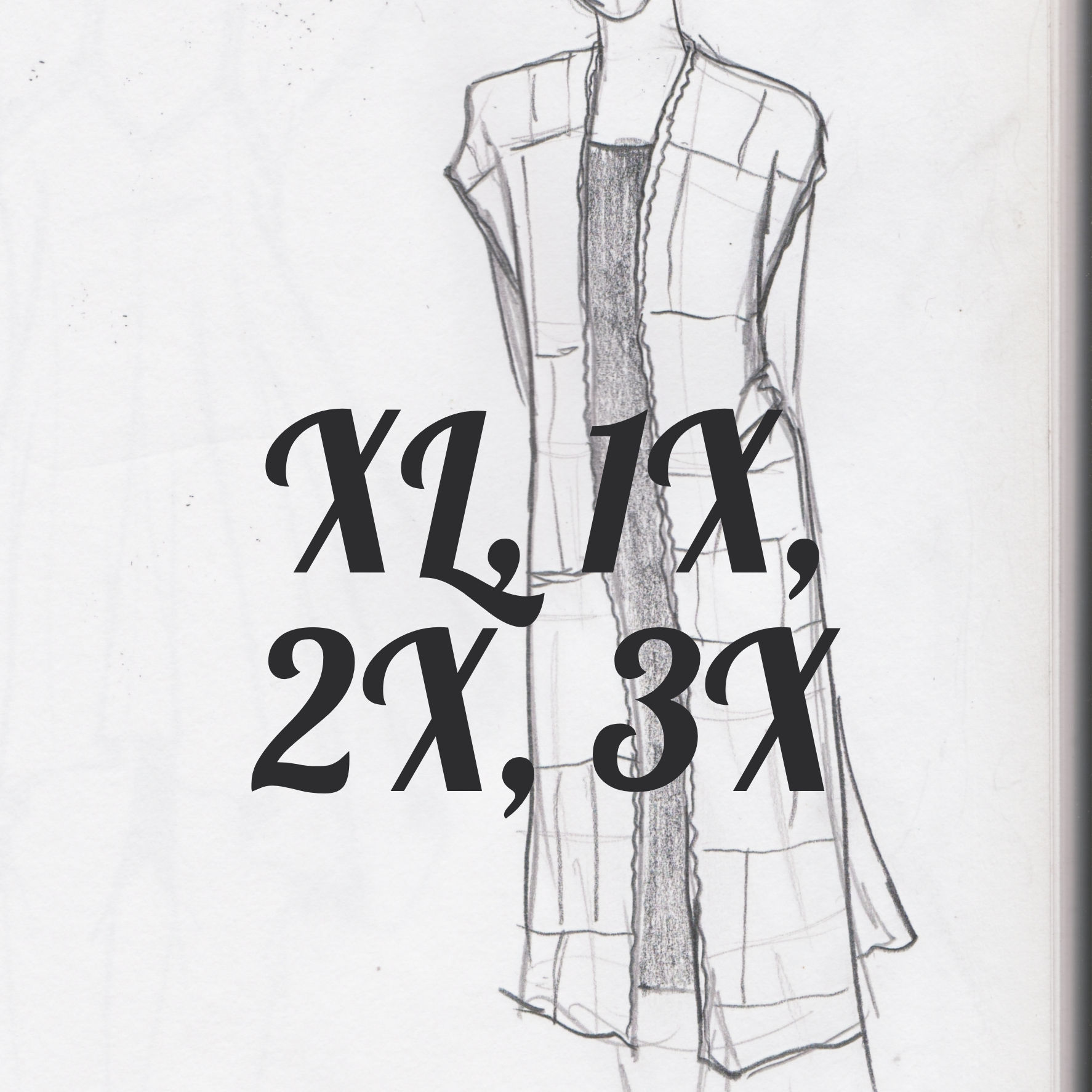 Rosemary Duster Vest- XL, 1X, 2X, 3X