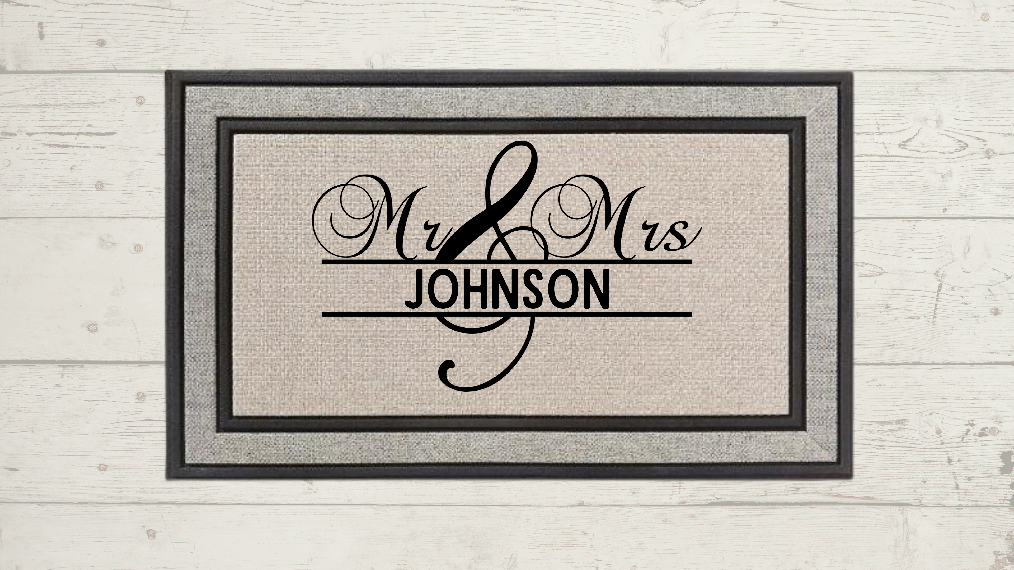 Mr & Mrs custom door mat, newlywed gift, housewarming