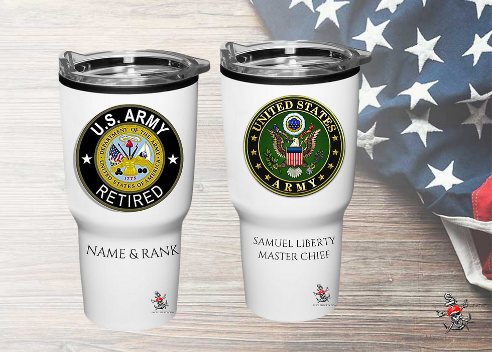 Thumbnail: Custom Military branch logo mug, tumbler, veterans gift, retirement gift, father