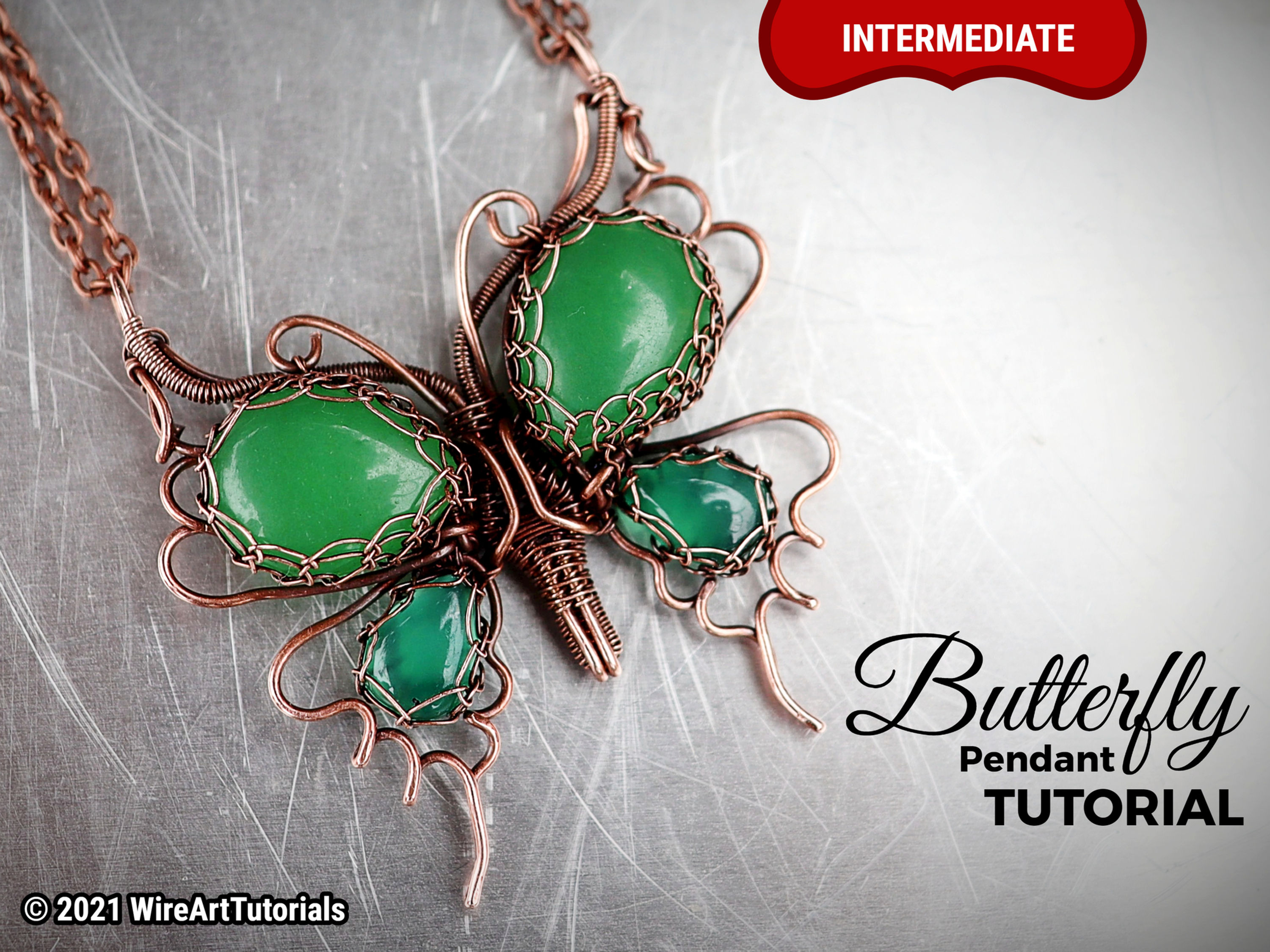 Butterfly Pendant wire wrapping tutorial