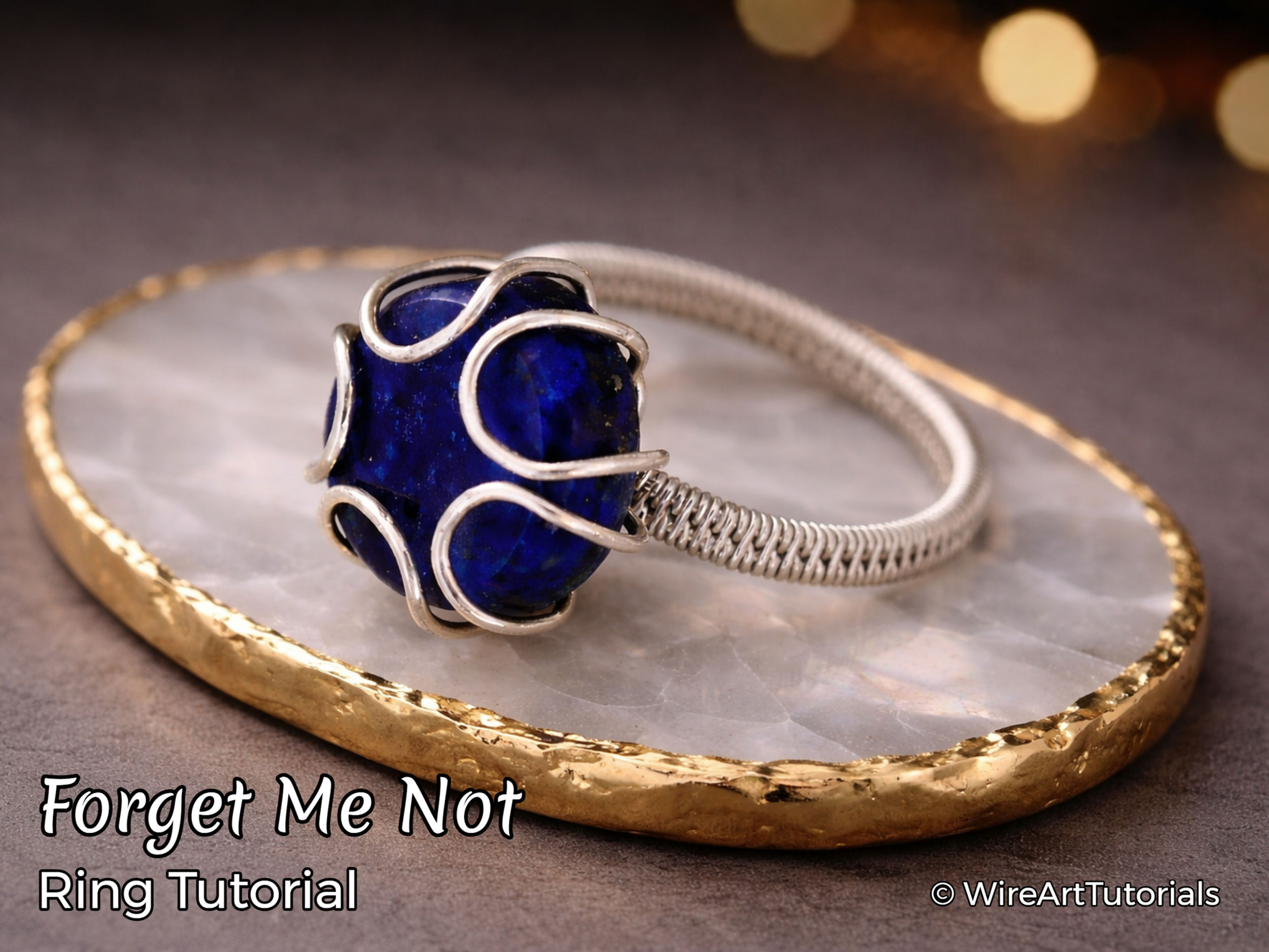 Forget Me Not Ring wire wrapping tutorial