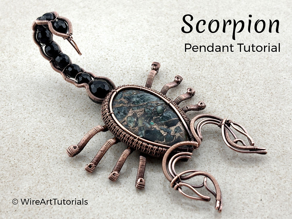 Scorpion Pendant wire wrapping tutorial