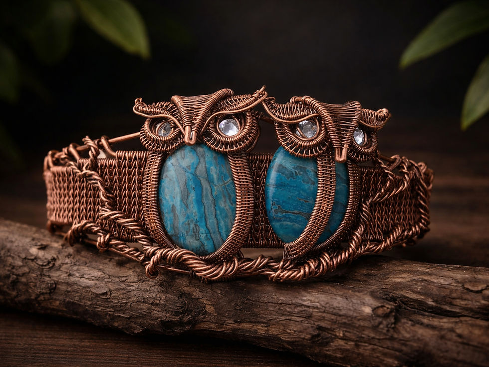 Thumbnail: Owl Couple Bracelet wire wrapping tutorial