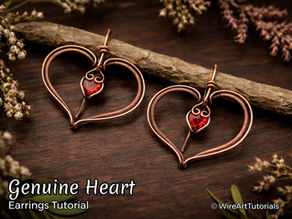 0089. Genuine Heart  Earrings 