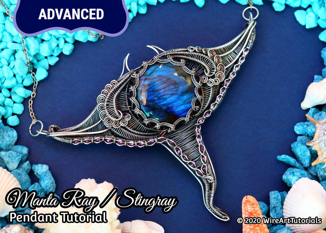 Manta Ray / Stingray Pendant wire wrapping tutorial