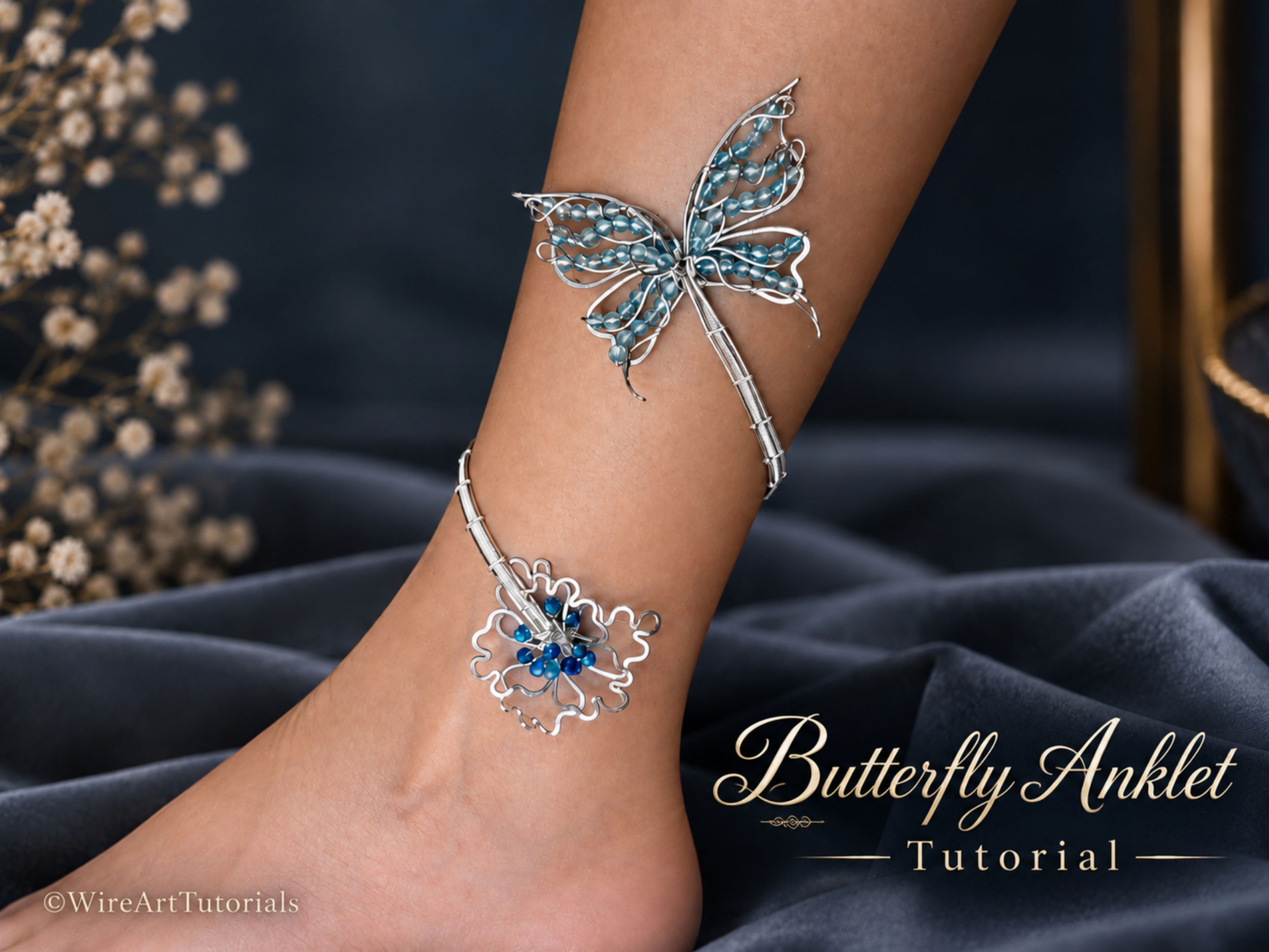 Butterfly Anklet wire wrapping tutorial