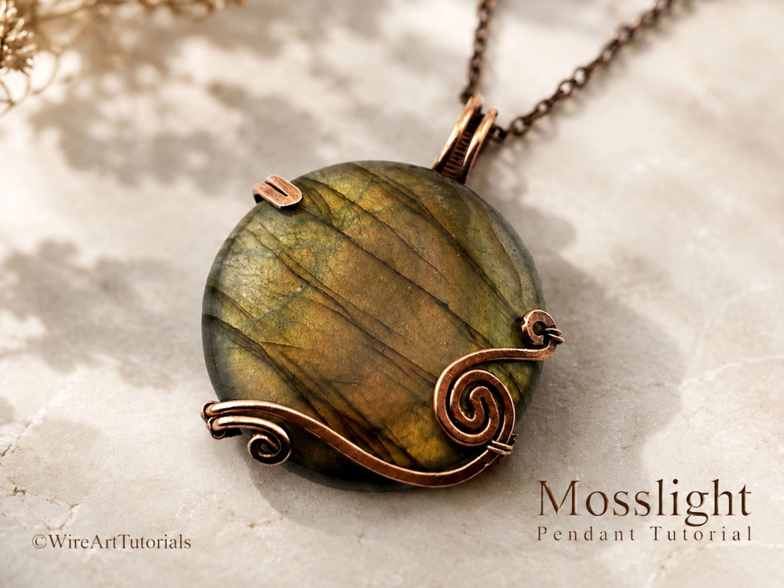 Mosslight Pendant wire wrapping tutorial
