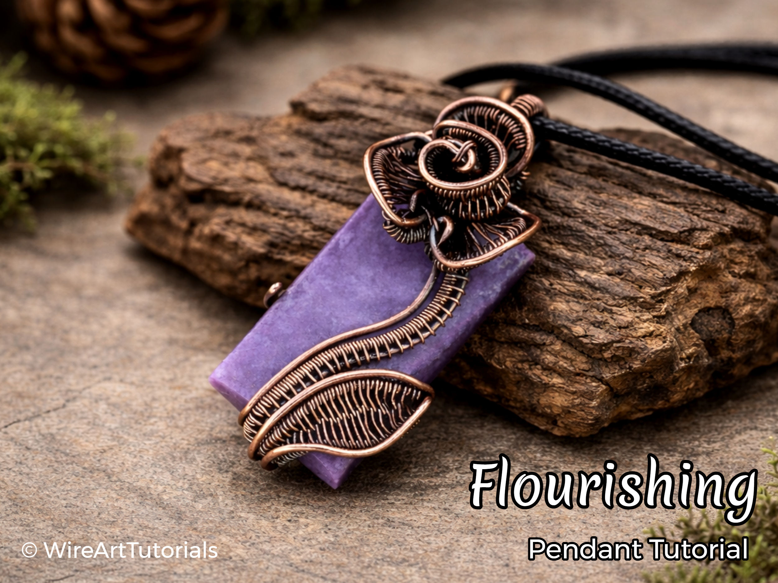 Flourishing Flower Pendant wire wrapping tutorial