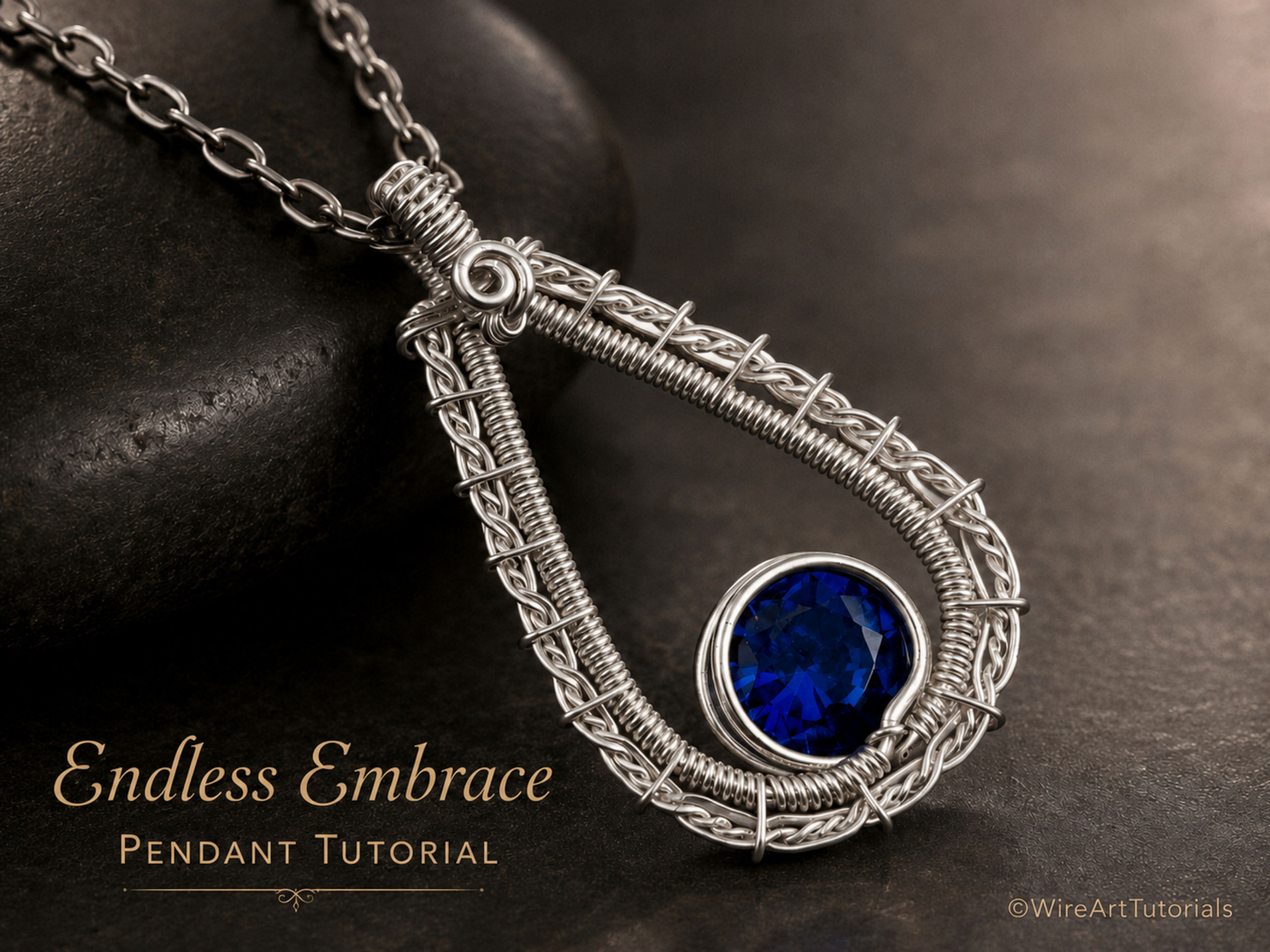 Endless Embrace Pendant wire wrapping tutorial