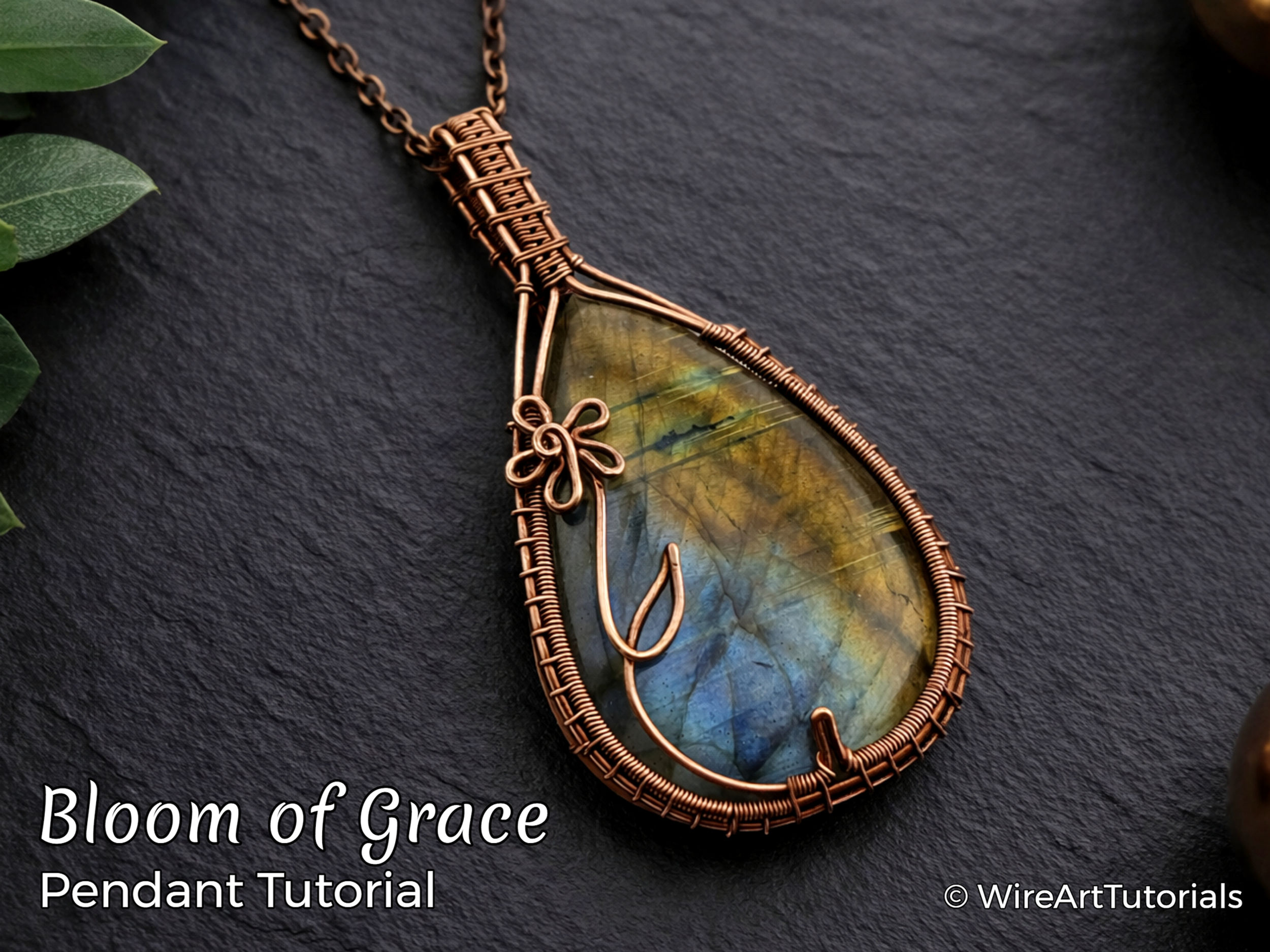 Bloom of Grace Pendant wire wrapping tutorial
