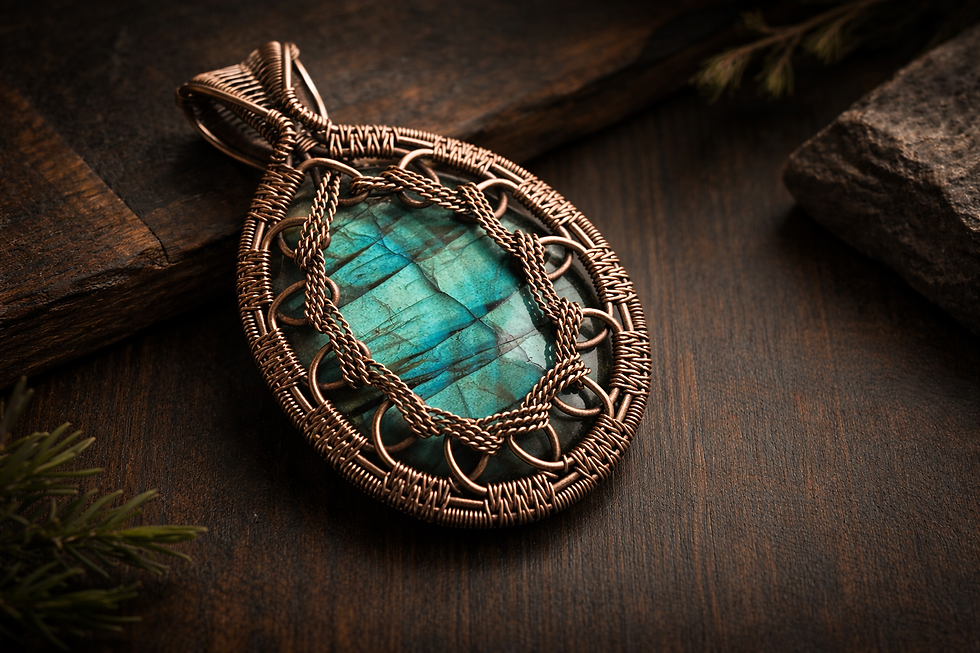 Thumbnail: Thousand Tales pendant wire wrapping tutorial