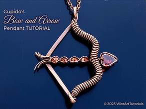 Cupido's Bow and Arrow Pendant