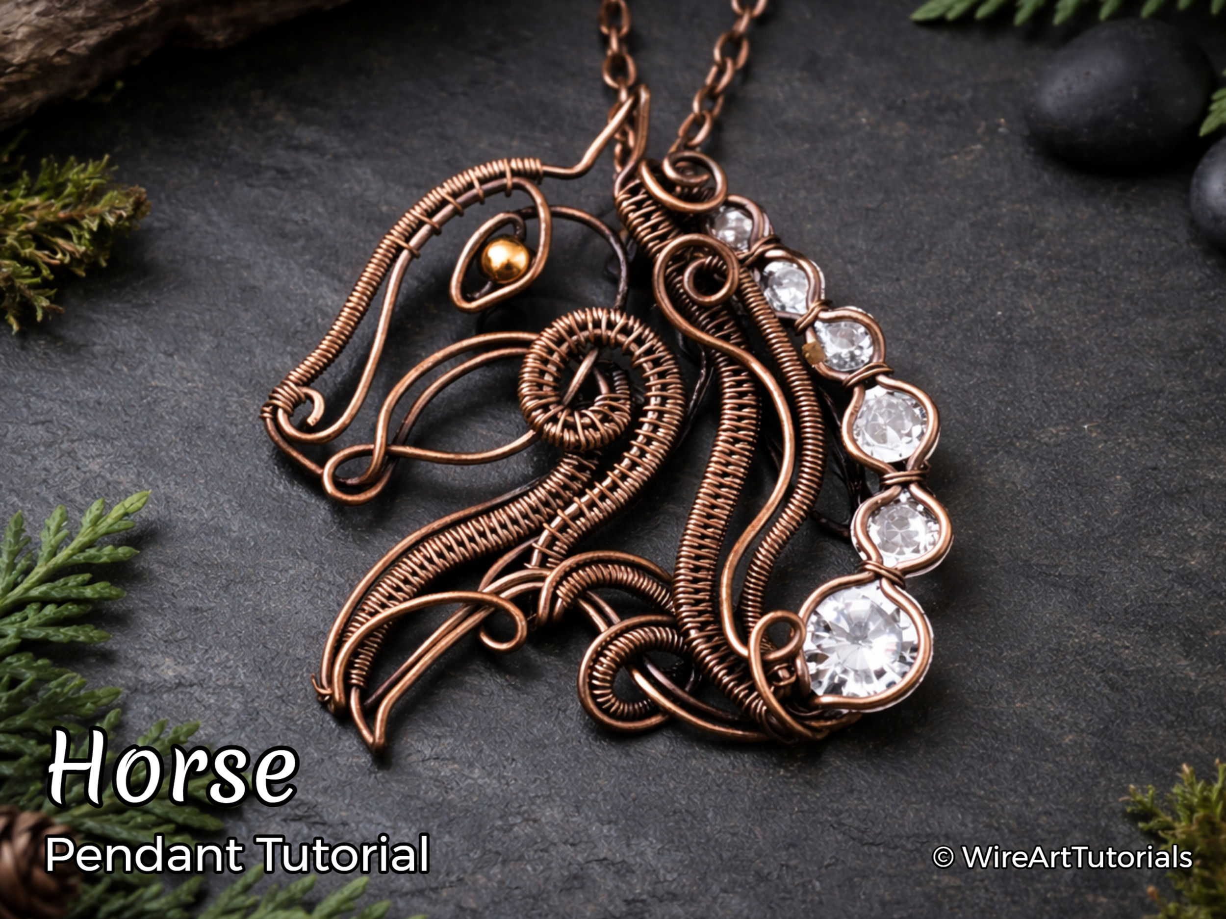 Horse Pendant wire wrapping tutorial