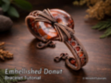 Embellished Donut Bracelet wire wrapping tutorial