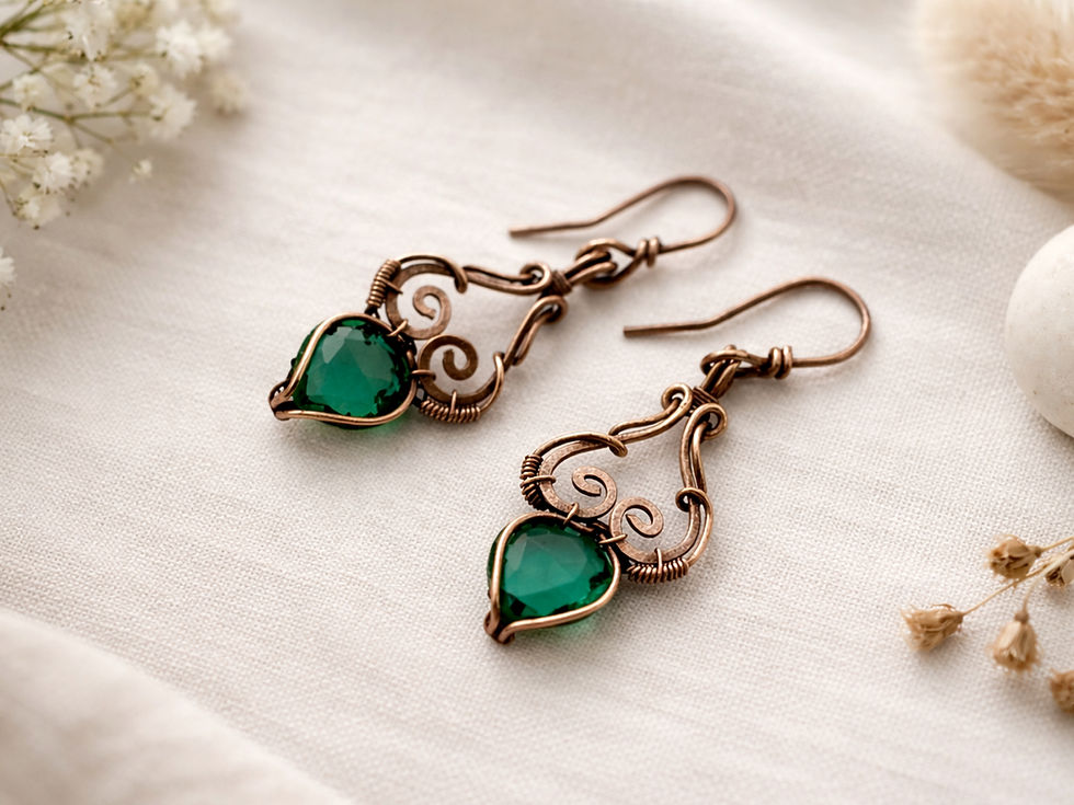Thumbnail: Ivy Drop Earrings wire wrapping tutorial