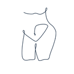 a line drawing of a womans body