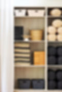 Organized yoga studio supplies