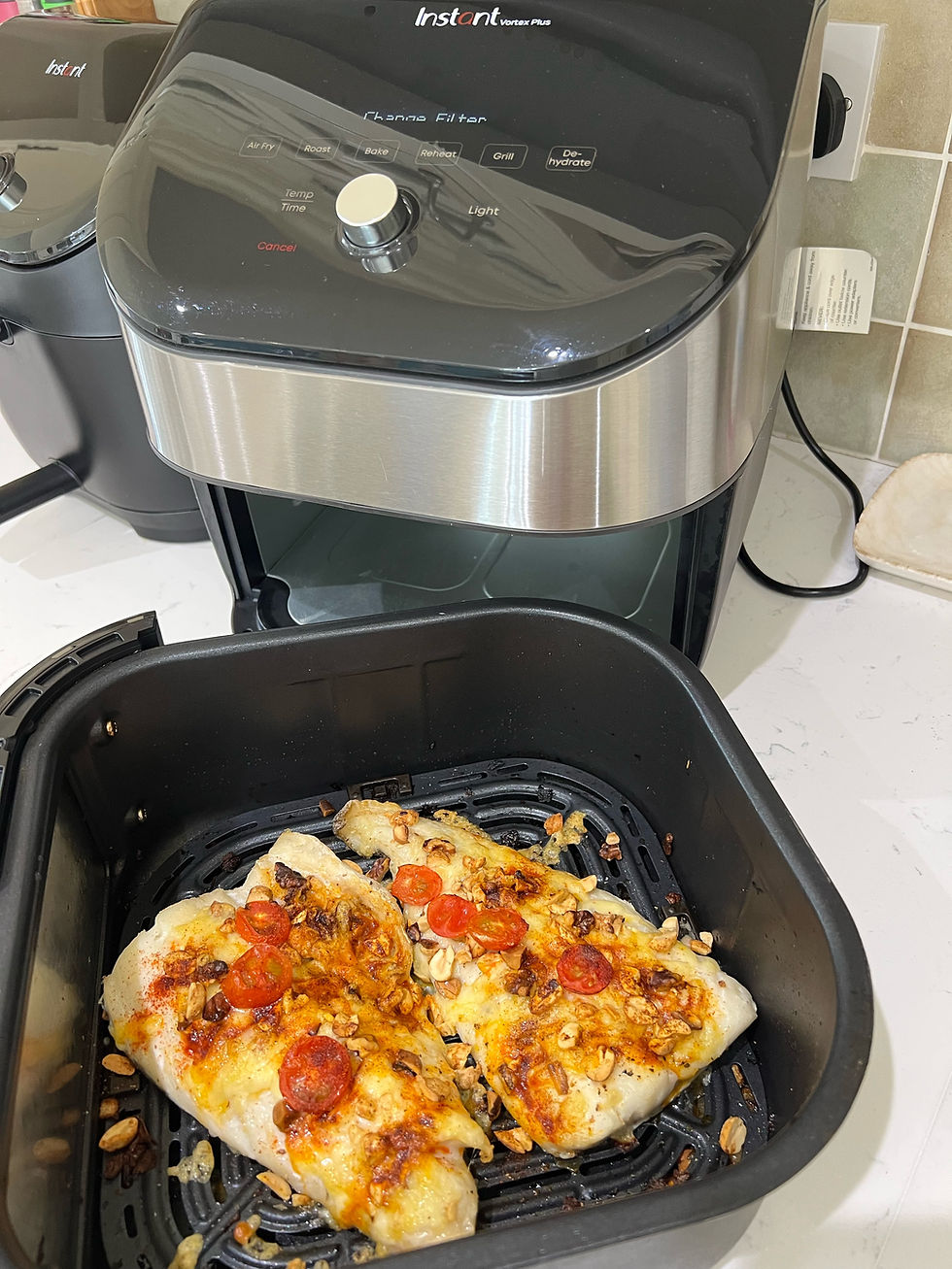 Cheesy Haddock with hazelnuts and paprika Air Fryer Recipe