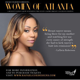 LaTavia Walks in "Women Of Atlanta" Fashion Show for Breast Cancer Awareness
