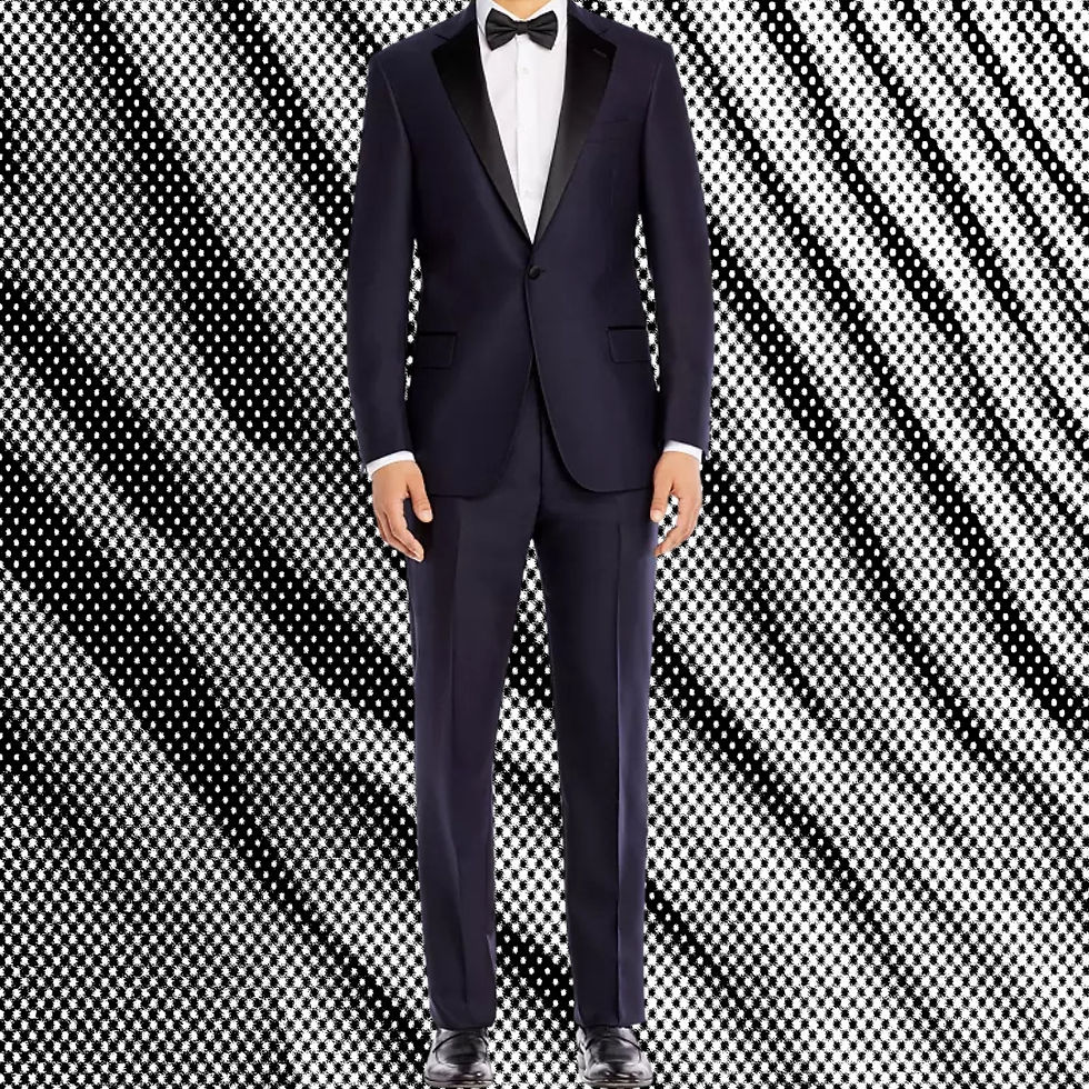 Hart Schaffner Marx basic classic fit tuxedo for traditional black tie style at 26 Magazine.