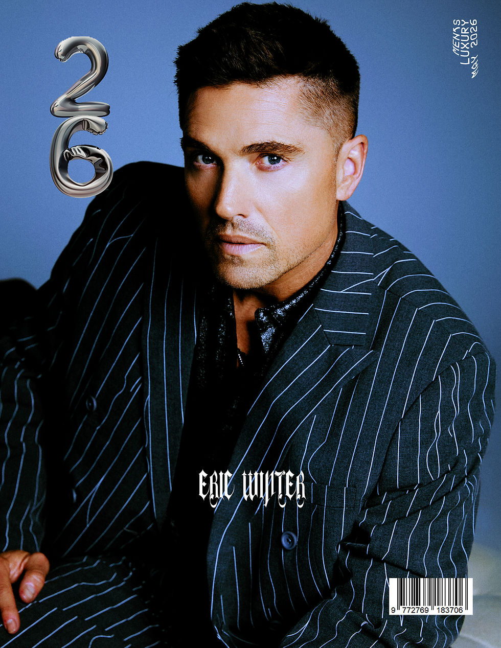 Eric Winter 26 Magazine digital cover story and exclusive photo shoot.