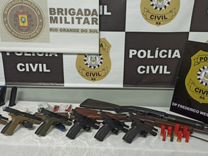 Brigada Militar e Polícia Civil apreendem sete pistolas de fabricação turca