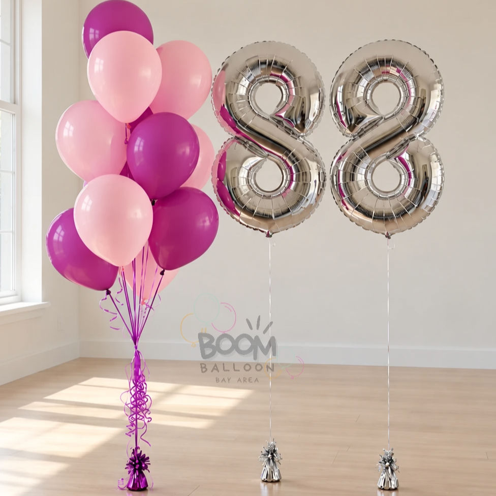 88 Birthday Helium Balloons