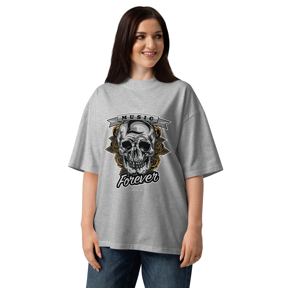 Thumbnail: Unisex organic oversized high neck t-shirt