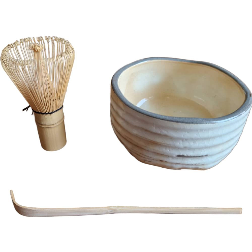 Matcha-Set Himekohiki - Chawan - Chasen - Chashaku