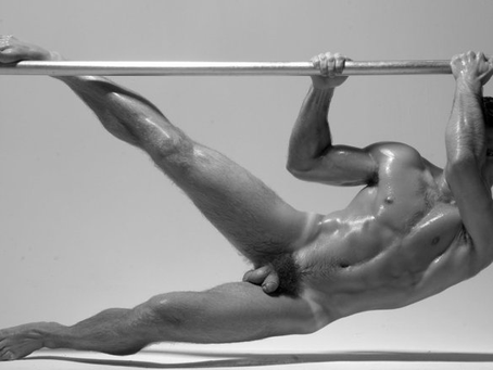 I love being Stark Naked and oily.