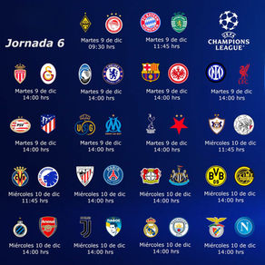 ARRANCA LA JORNADA 6 DE LA CHAMPIONS LEAGUE Y LUEGO HABRÁ UN PARÓN